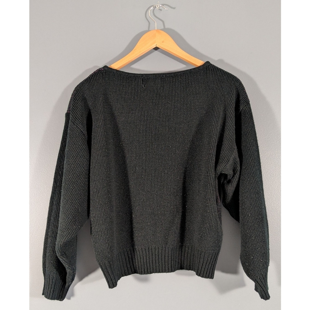 Sophisticates by Jonathan Martin floral knit crewneck sweater - Picture 3 of 12